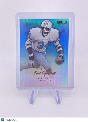 EARL CAMPBELL 2010 TRIBUTE /89 TITANS TOPPS OILERS FOIL REFRACTOR