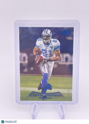 CALVIN JOHNSON 2010 TOPPS PRIME BLUE PLATINUM /50 LIONS SAPPHIRE