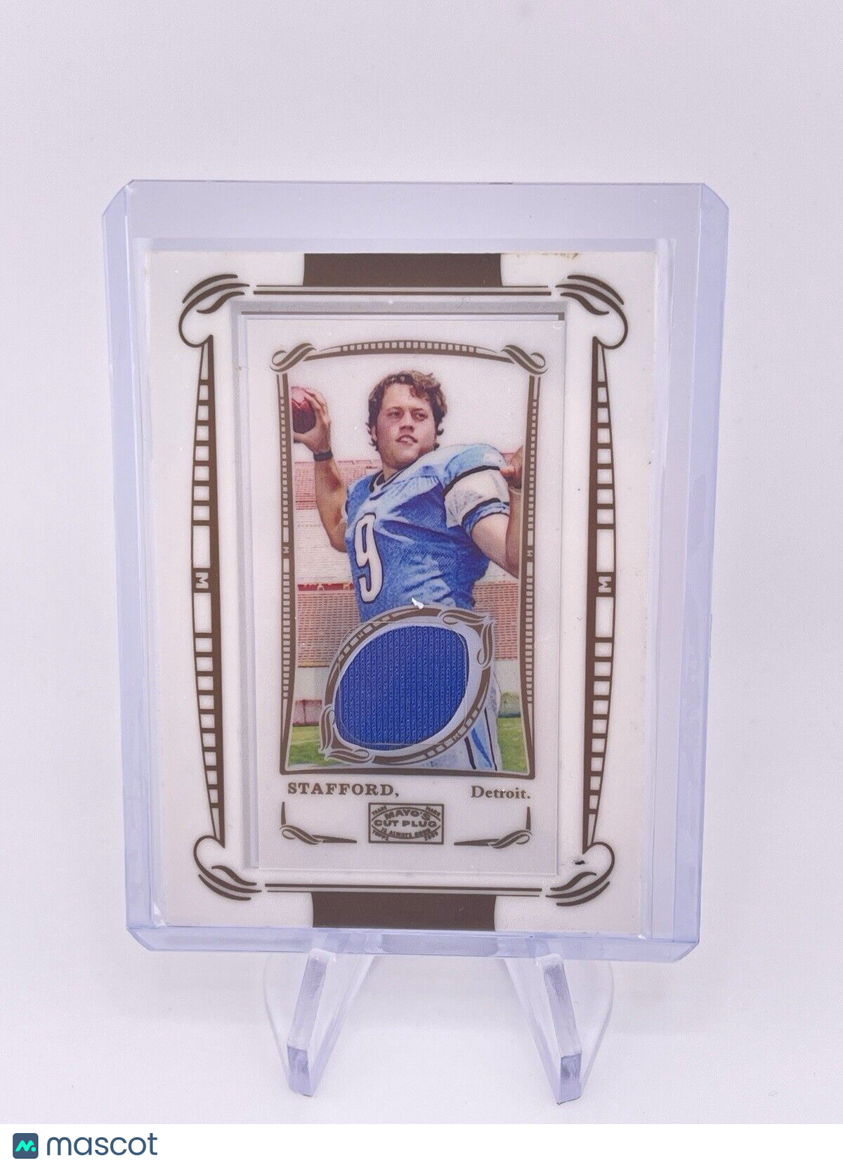 Matthew Stafford 2009 Topps Jersey Patch Rookie RC Mayo Football Relics