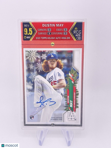 Dustin May 2020 Topps Holiday Auto Autograph Rookie RC /100 Parallel