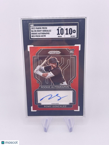 Romy Gonzalez 2022 Prizm Red Auto Autograph Rookie Rc /99 SGC 10 White Sox