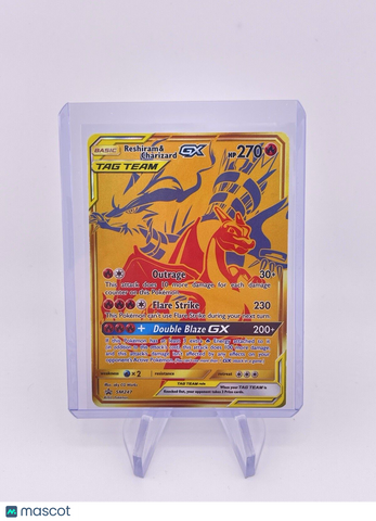 Reshiram Charizard GX SM247 Black Star Promo Tag Team Full Art Holo