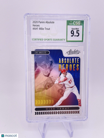 Mike Trout 2020 Panini Absolute Heroes CSG 9.5 Angels