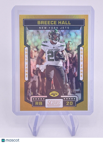 Breece Hall 2023 Panini Foil Gold /50 Jets