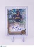 BRANDON VALENZUELA 2022 Bowman Chrome Auto Speckle Refractor Prospect RC 091/299