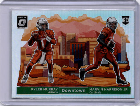 Kyler Murray Marvin Harrison Jr. 2024 Panini Donruss Optic Downtown RC Rookie SP