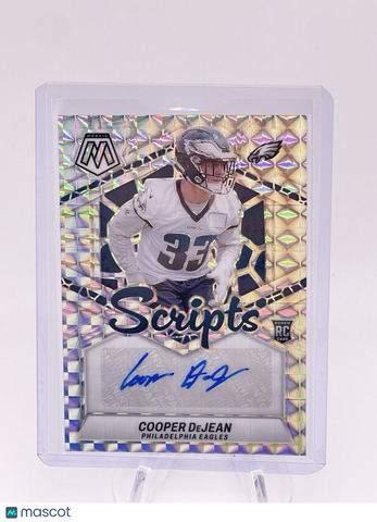 Cooper DeJean Silver Auto 2024 Mosaic Silver Prizm Rookie Eagles Autograph