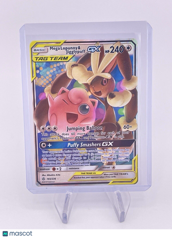 Mega Lopunny & Jigglypuff GX 165/236 Cosmic Eclipse Ultra Rare NM MINT FRESH