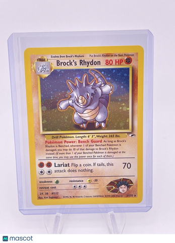 Brock's Rhydon 2/132 Gym Heroes 2000 Holo Rare Pokémon Card TCG