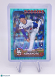 Yoshinobu Yamamoto 2024 Topps Chrome #18  Aqua Wave Refractor (RC) Rookie  /199