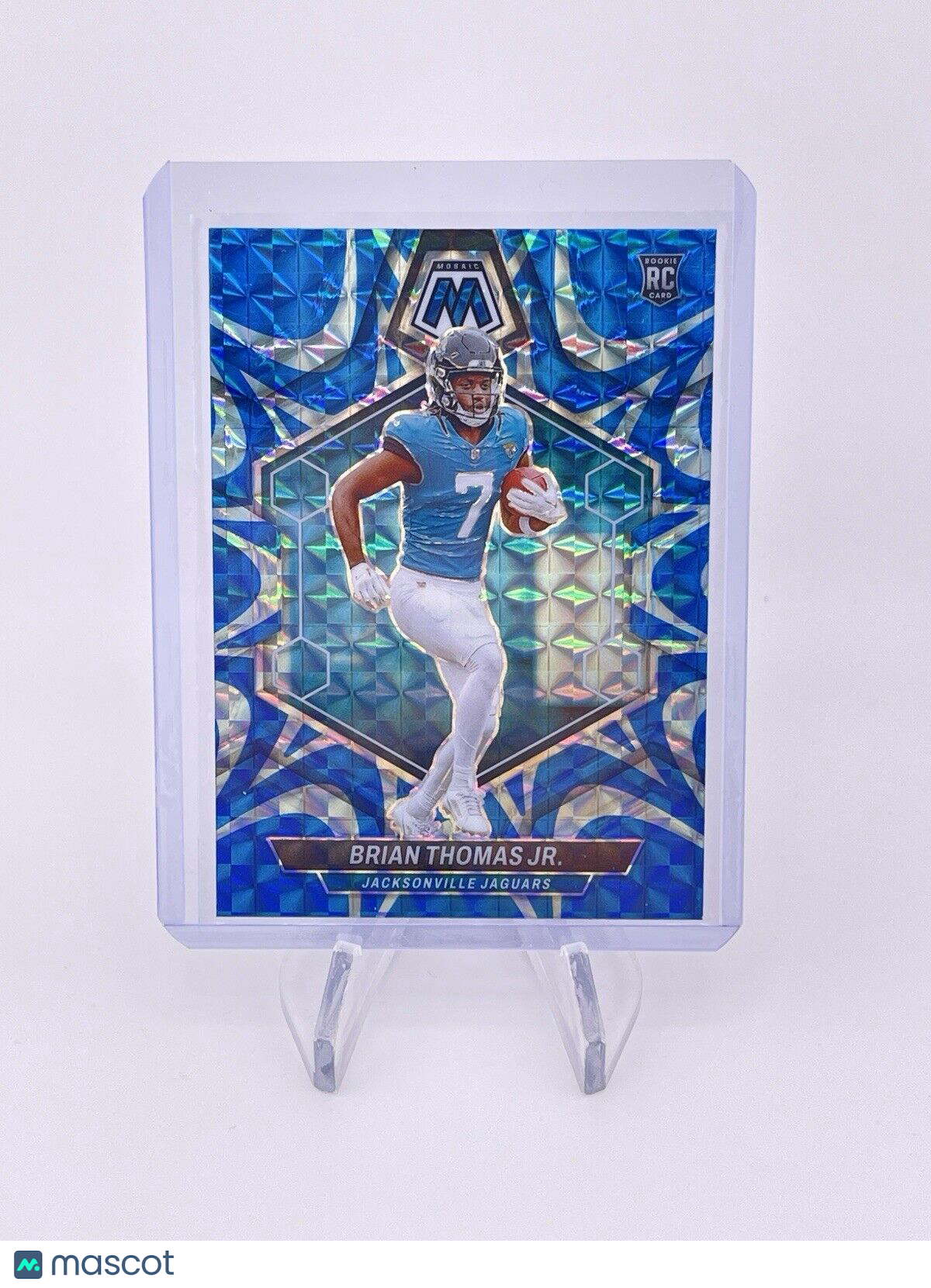 Brian Thomas Jr 2024 Mosaic Reactive Blue Prizm RC #323 Jaguars