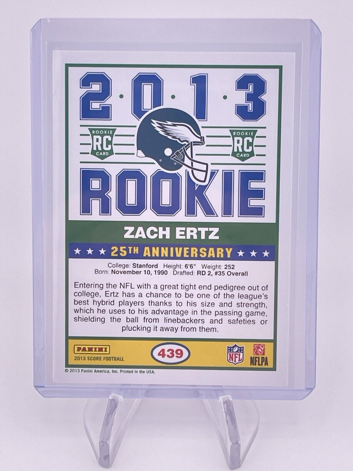 Zach Ertz 2013 Score Rookie RC Black Boarder /25