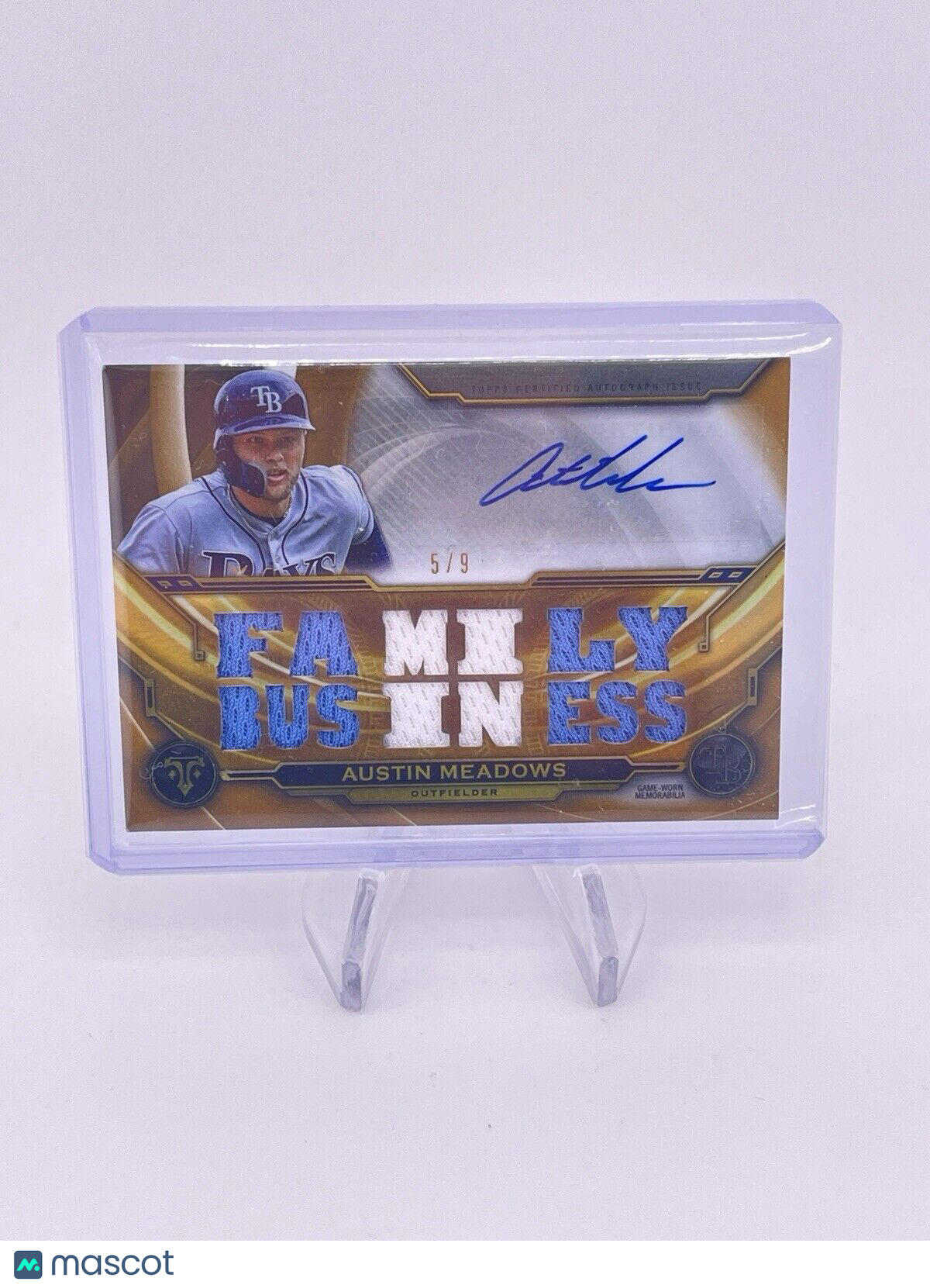 2019 Topps Triple Threads Austin Meadows Triple  Relic AUTO Autograph /9
