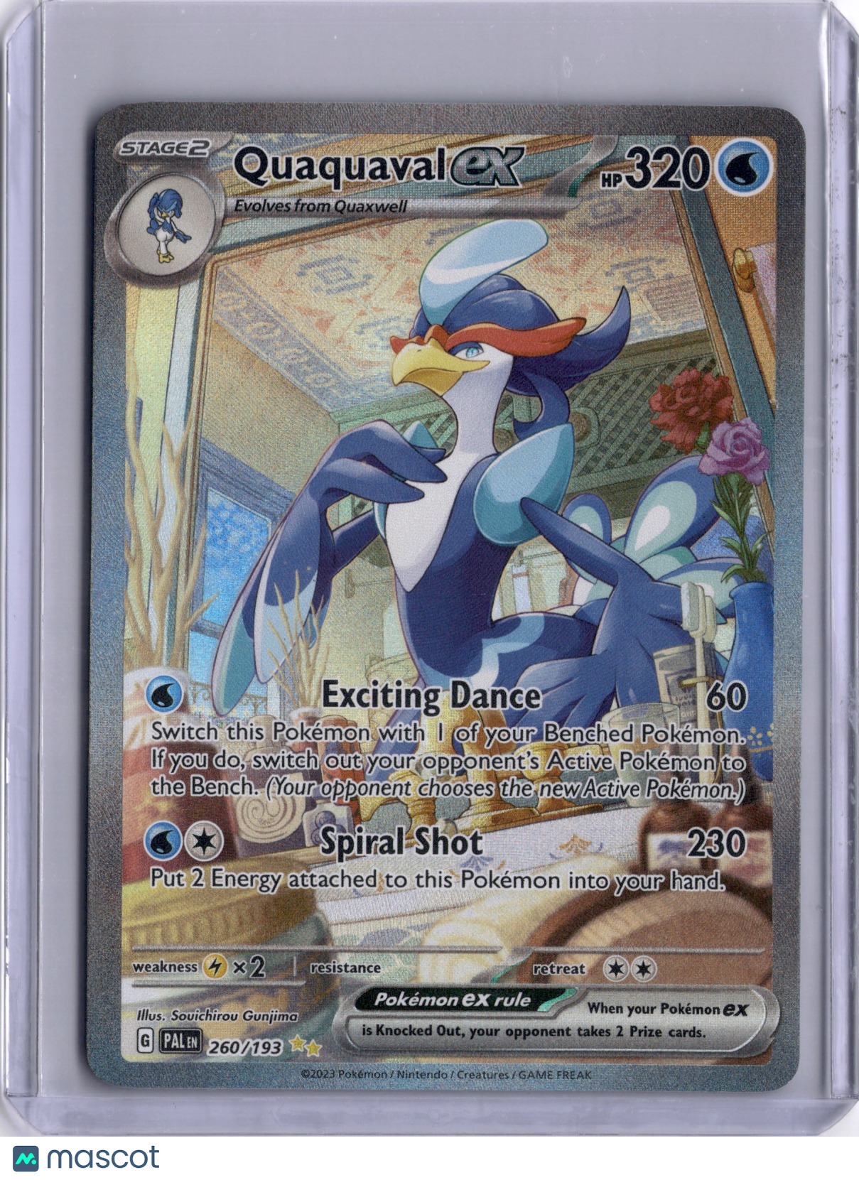 Quaquaval EX Scarlet & Violet - Paldea Evolved 260/193 Holo Full Art Rare TCG