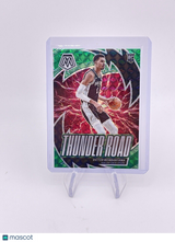 Victor Wembanyama 2023 Mosaic Prizm Green Thunder Road Rookie Prizm RC