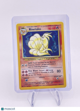 Ninetales Pokemon Card 12/102 Base Set Unlimited Holo Vintage 1999 E2