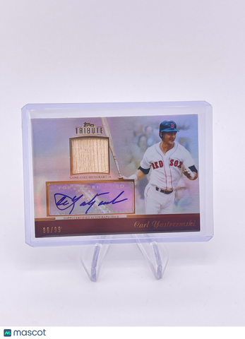 Carl Yastrzemski 2011 Topps Tribute /99 Game Worn Used Bat Auto Autograph