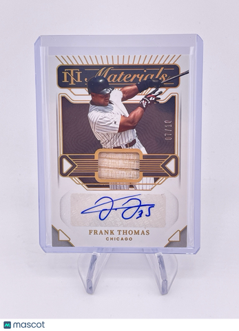 Frank Thomas 2022 National Treasures Gold /10 Game Used Worn Bat Auto Autograph