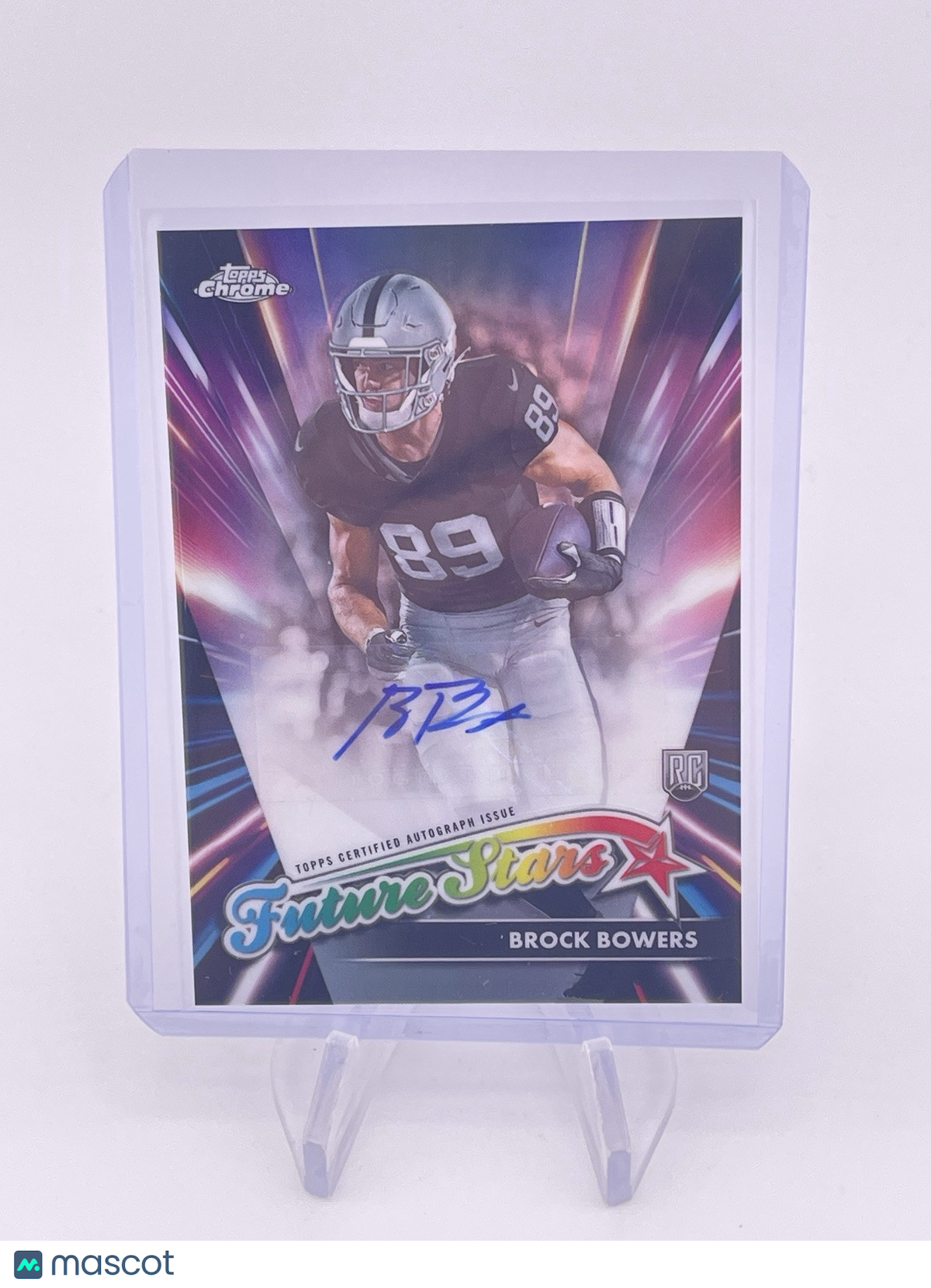 Brock Bowers 2024 Topps Chrome Auto Autograph Refractor Signature Rookie RC