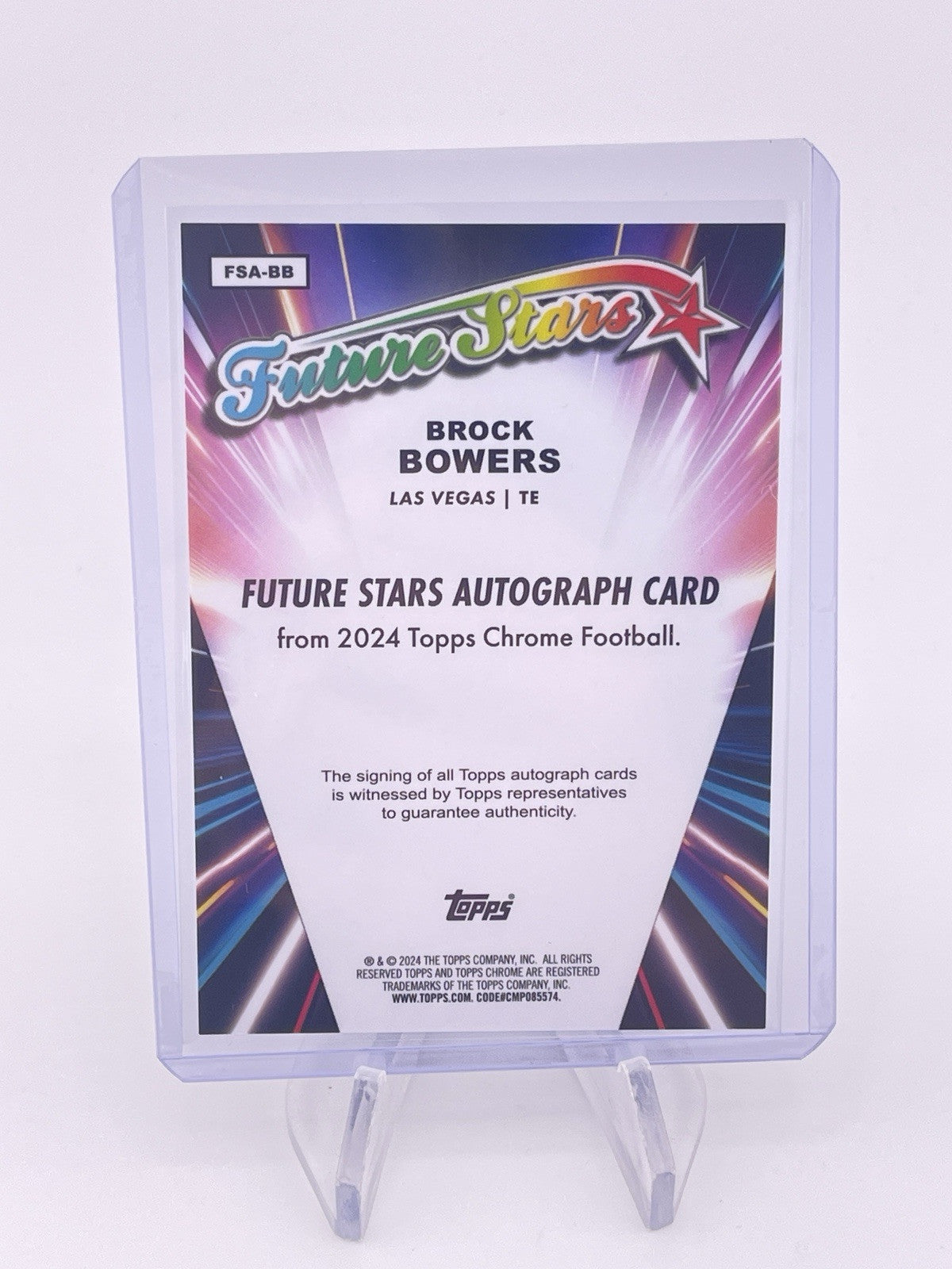 Brock Bowers 2024 Topps Chrome Auto Autograph Refractor Signature Rookie RC