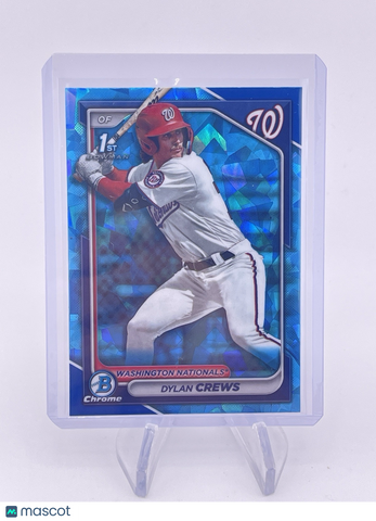 Dylan Crews 2024 Bowman Sapphire Chrome 1st RC Blue Nationals