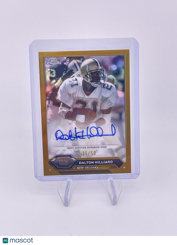 Dalton Hilliard 2024 Topps Chrome Gold Refractor /50 Auto Autograph Signature