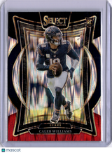 Caleb Williams 2025 Panini Select Black & Red Shock Rookie RC Bears
