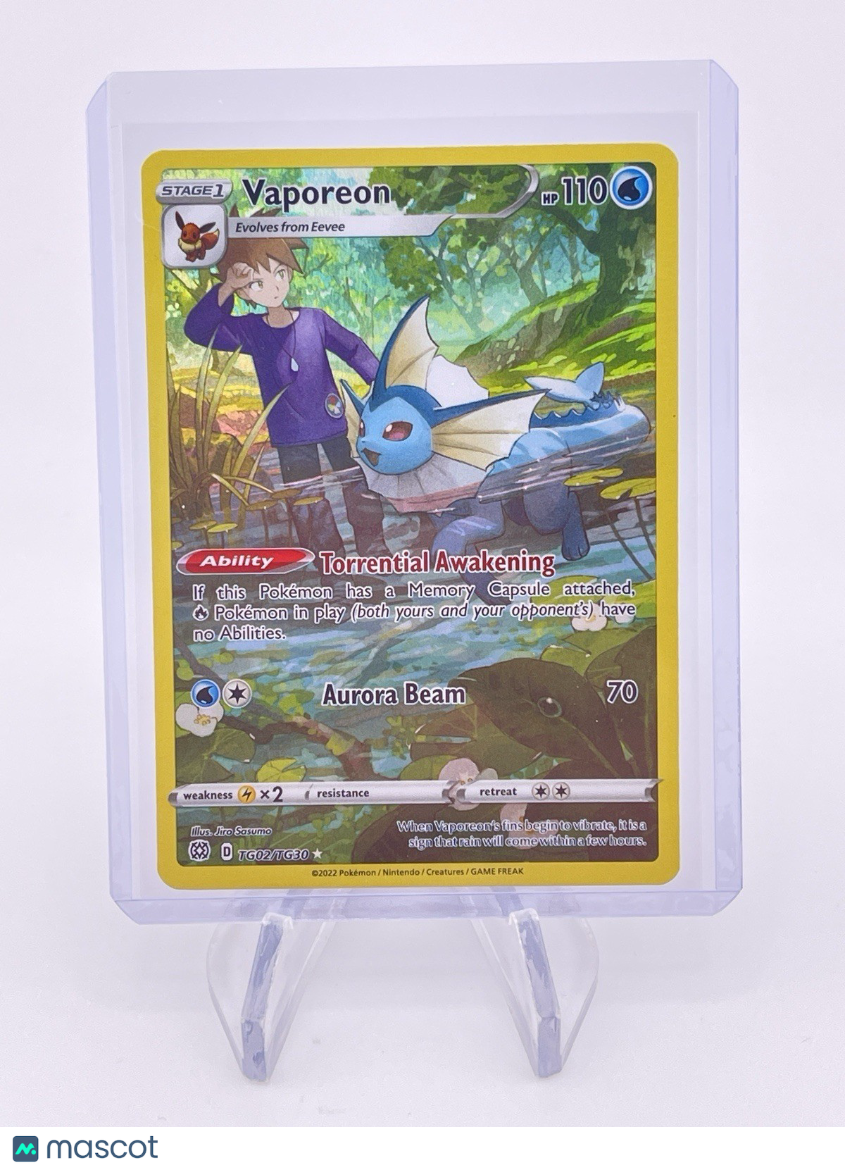Vaporeon TG02/TG30 Brilliant Stars Trainer Gallery Ultra Rare Pokemon Card NM