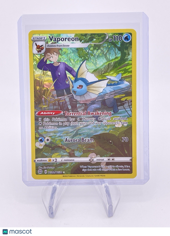 Vaporeon TG02/TG30 Brilliant Stars Trainer Gallery Ultra Rare Pokemon Card NM