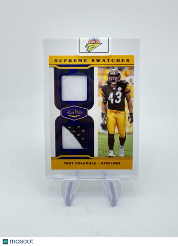 Troy Polamalu 2020 Panini Plates & Patches Supreme Swatches Blue /25 #SS-8 HOF