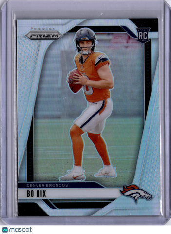 Bo Nix 2024 Panini Prizm Silver Rookie RC Broncos