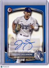 Jac Caglianone 2025 Bowman Paper Blue Auto /150 Prospect Royals