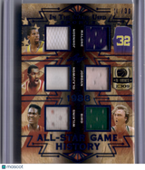Jordan Magic Bird Olajuwon Dominique Malone 2019 Leaf Game Used Patch Jersey /30