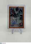 Oscar Gonzalez 2020 Bowman Chrome /25 Orange Shimmer Auto Guardians