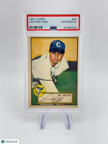 Lou Kretlow 1952 Topps Red Back RC Chicago White Sox PSA Authentic