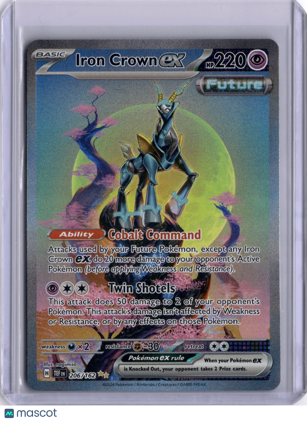 Iron Crown ex Temporal Forces 206/162 Secret Illustration Rare Holo TCG