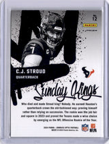 CJ Stroud 2024 Panini Donruss Optic Sunday Kings SP Case Hit Texans