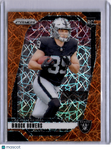 Brock Bowers 2024 Panini Prizm Rookie RC Orange Laser Raiders