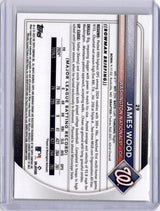 James Wood 2025 Bowman Chrome Red Rookie Logo RC Redemption Nationals