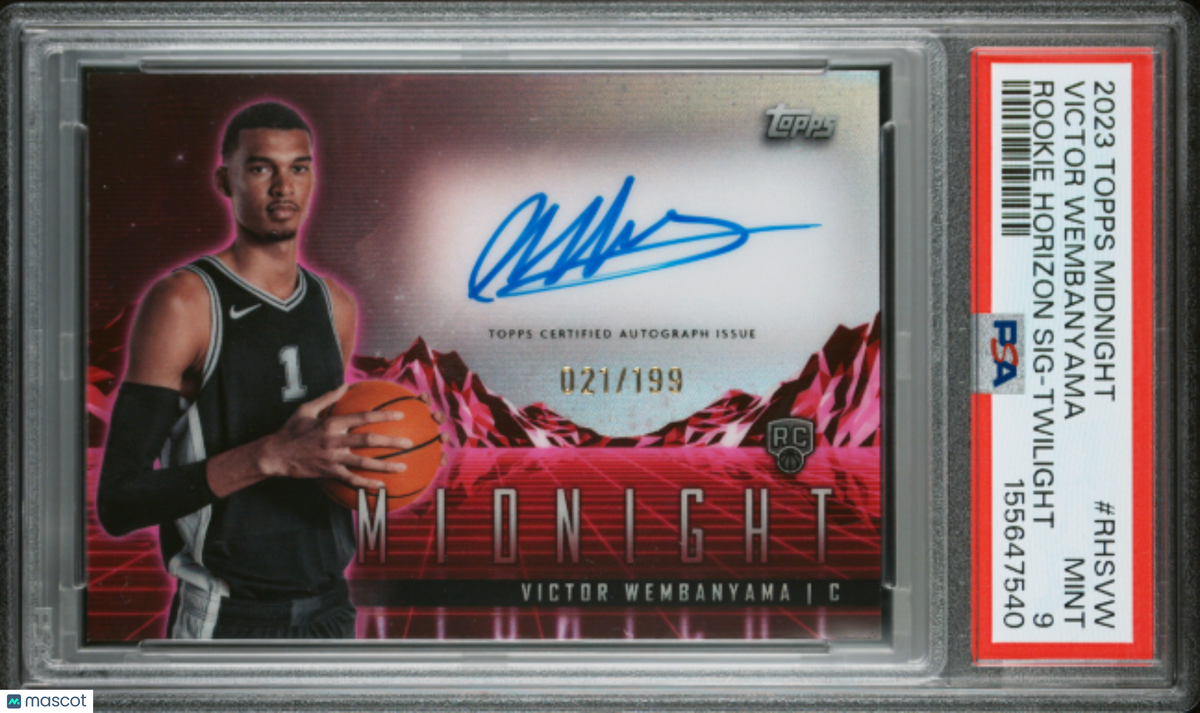 Victor Wembanyama 2023-24 Topps Midnight Rookie Horizon Auto /199 PSA 9 Spurs