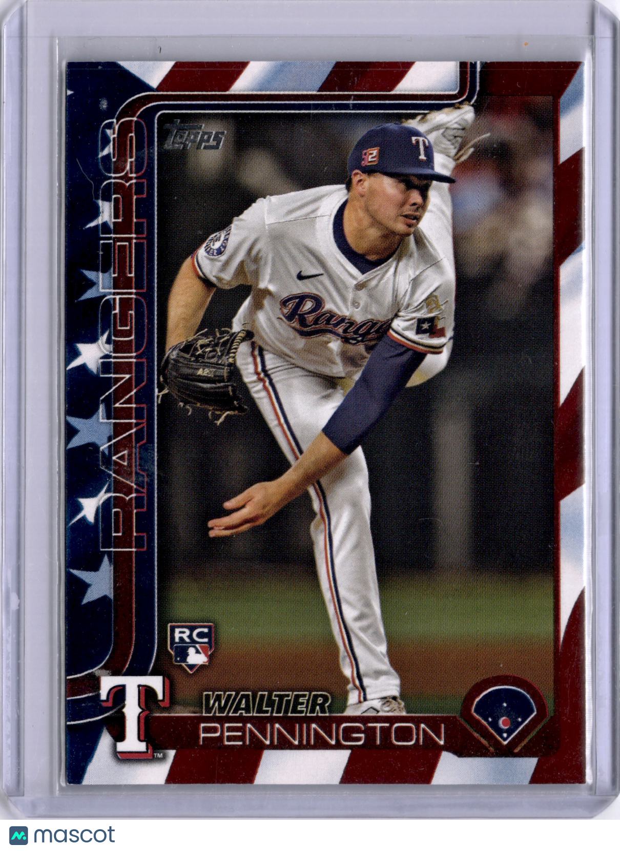Walter Pennington 2025 Topps Independence Day /76 Rookie RC Rangers
