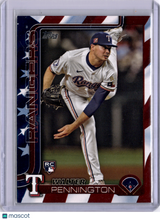 Walter Pennington 2025 Topps Independence Day /76 Rookie RC Rangers