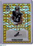 George Pickens 2024 Panini Mosaic Scripts Auto 1/10 Gold Steelers Cowboys
