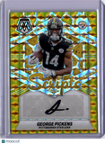 George Pickens 2024 Panini Mosaic Scripts Auto 1/10 Gold Steelers Cowboys