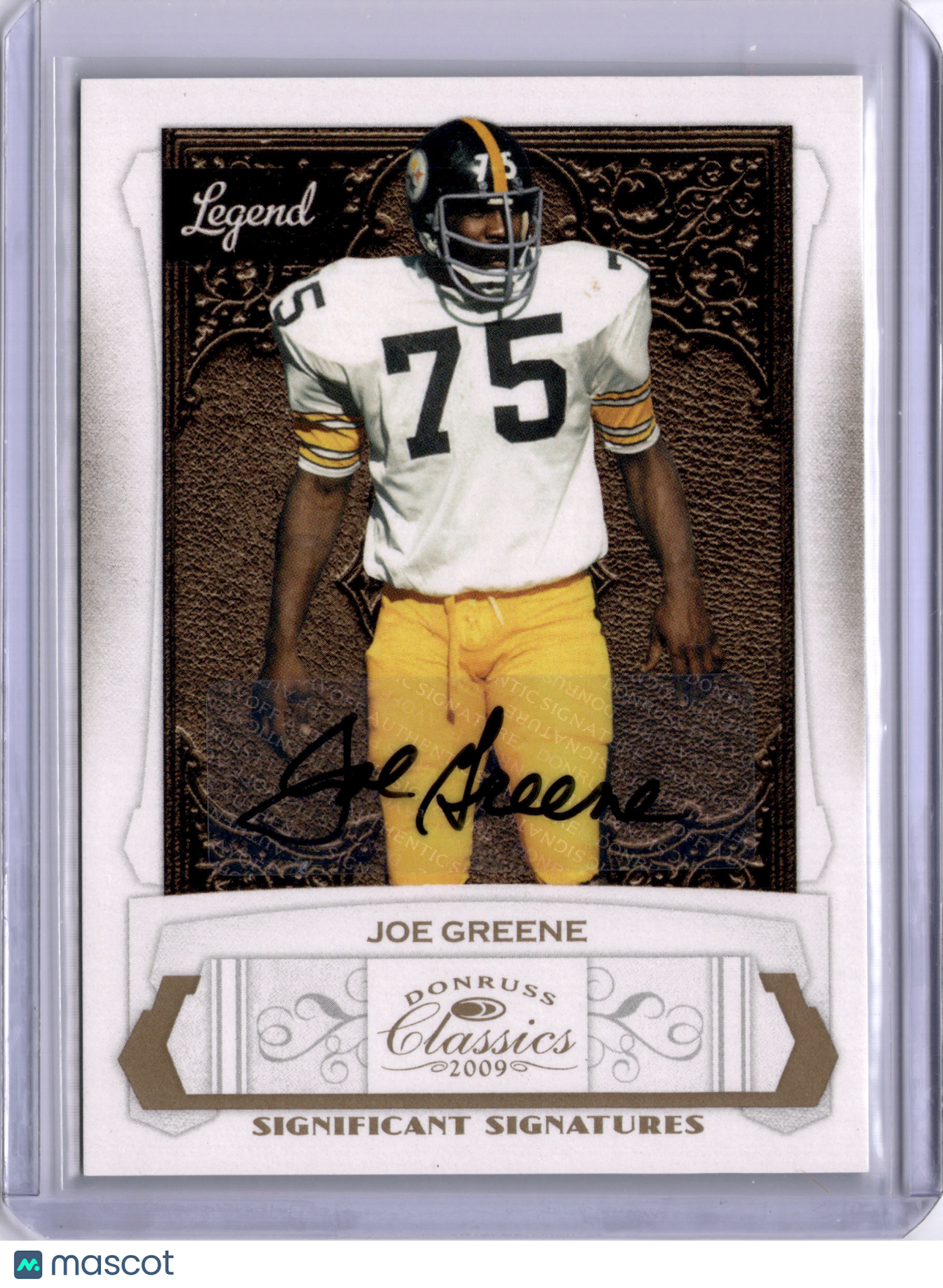 Joe Greene 2009 Donruss Classics Significant Signatures Auto /61 Steelers HOF