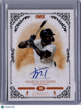 Marco Luciano 2022 Onyx Vintage On Card Auto Blue #VAML Giants
