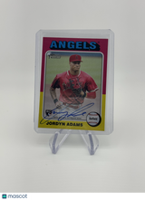 Jordyn Adams 2024 Topps Heritage Rookie On Card Auto RC Angles