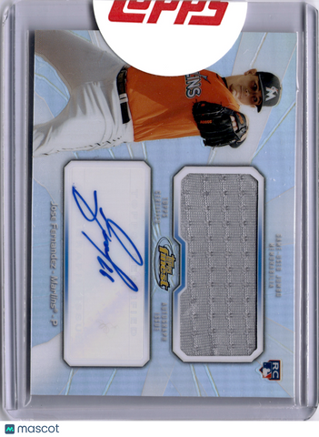Jose Fernandez 2013 Topps Finest Baseball Auto Jumbo Relic Rookie RC Patch
