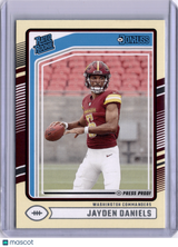 Jayden Daniels 2024 Panini Donruss Rated Rookie Yellow Press Proof RC Commanders