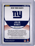 Jalin Hyatt 2024 Panini Donruss Signature Marks Auto Giants